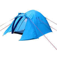 Double-Layer Camping Tent for 3-4 People, Lightweight Aluminum Poles, Sun Protection, Rainproof