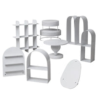 White Acrylic Dessert Display Stand for Weddings and Birthdays, Cake Plate and Pastry Tray