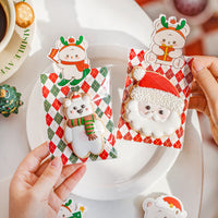 Christmas Cartoon Cookie Candy Bags with Header Cards for Baking Gifts