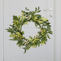 Artificial Berry and Eucalyptus Garland for Spring/Summer Door Decor