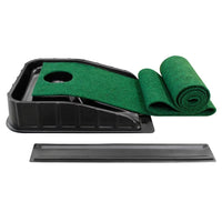 Golf Putting Trainer with Single Hole Practice Mat Indoor Training Aid