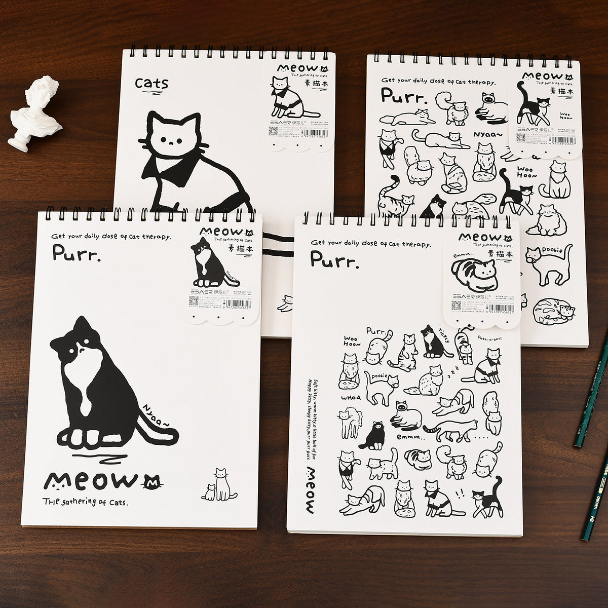 Isabelle's Meow Sketchbook A4 Portable Art Drawing Book