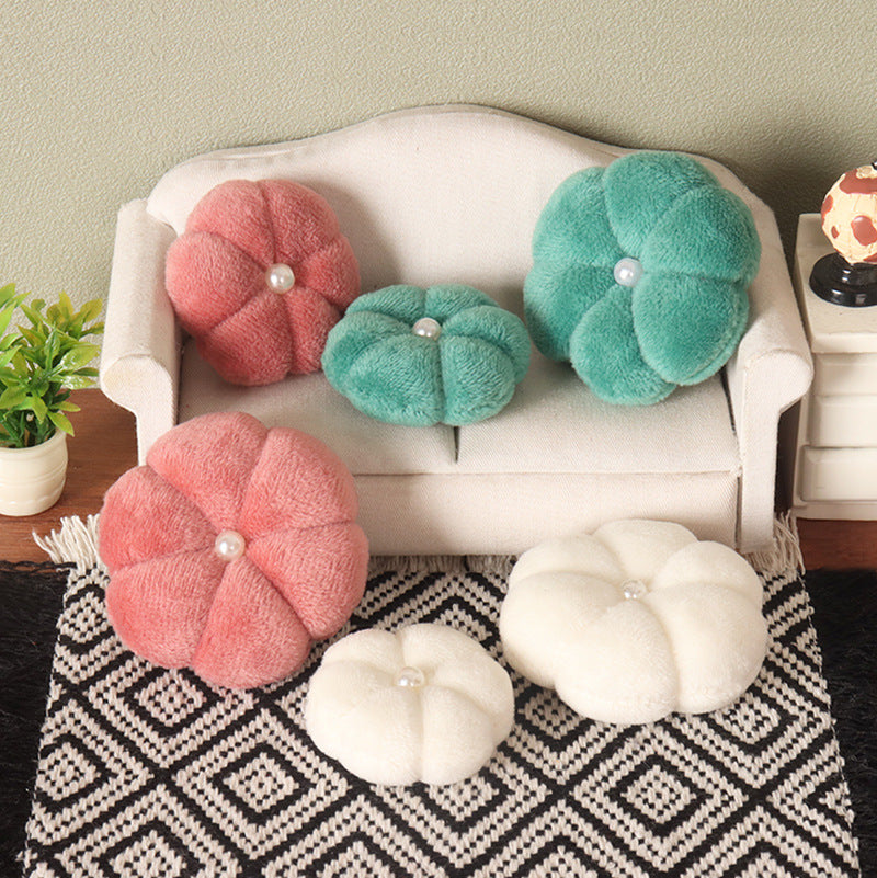 Dollhouse Miniature Pumpkin Pillow for BJD Sofa Decor