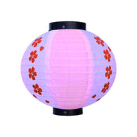 Pink Cherry Blossom Japanese Style Lantern for Outdoor Waterproof Decoration