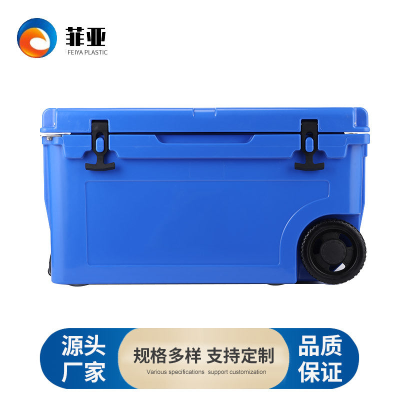 55L Wheeled Insulated Cooler Box for Outdoor Camping, Commercial, Home Food Storage, and Travel