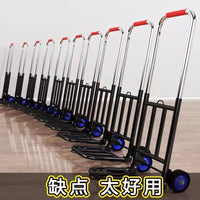 Foldable Hand Cart Portable Shopping Trolley with Wheels for Groceries Luggage Moving