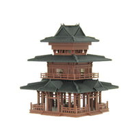 Miniature Mountain Pavilion Micro Landscape Ornament for Aquariums and Bonsai