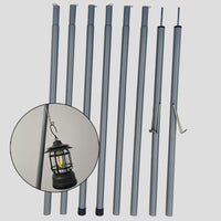 Adjustable Tent Awning Support Poles for Camping, 1.9m-2.4m