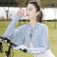 Women's Sun Protection Shawl with Sleeves, UV Protection Cape for Cycling and Driving
