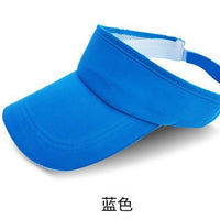 Unisex Solid Color Sun Visor Hat for Outdoor Sports and Running