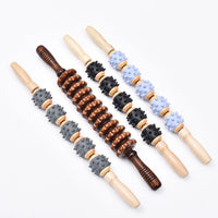 Wooden Massage Roller Stick for Back, Waist, Neck, and Muscle Relaxation