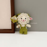 Handmade Felt Sheep Keychain Bag Charm Car Ornament