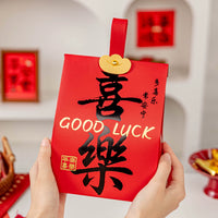 New Year Gift Box Empty Snowflake Crisp Toffee Candy Packaging Bags Biscuit Snack Hand-held Large Capacity Red