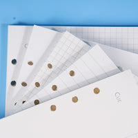 Refillable Loose-Leaf Notebook Inserts for A4/B5 Binders - Grid, Lined, or Blank Pages