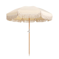Customizable Outdoor Beach Patio Umbrella with Tassels for Resorts & Villas