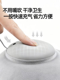 Inflatable U-Shaped Travel Neck Pillow for Train & Airplane