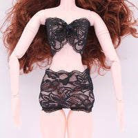 60cm Doll Lingerie Set with Lace Robe and Underwear for 1/3 BJD Dolls