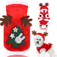 Christmas Reindeer Pet Dog Cat Winter Cotton Vest Coat for Small Medium Large Breeds