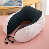 Summer Cooling U-Shaped Neck Pillow with Ice Silk Cover for Office Naps and Travel