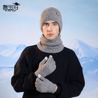 Winter Knit Beanie Hat, Scarf, and Gloves Set for Men and Women