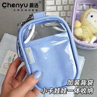 Clear PVC Doll Display Bag for Cotton Dolls and Plush Toys, Ideal for Conventions and Outings