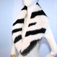 Faux Fox Fur Shawl Collar Scarf for Winter Warmth