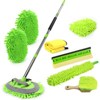 Car Wash Mop and Brush Cleaning Kit with Extension Pole