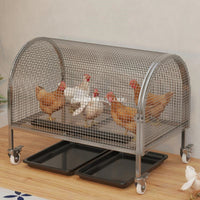 Galvanized Wire Animal Run Tunnel Enclosure for Chickens, Rabbits, and Small Pets