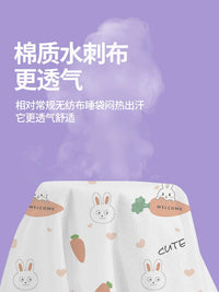 Printed Disposable Cotton Sleeping Bag for Travel, Hotel, Business Trip, Train - Single/Double, Portable, Dirt-Proof