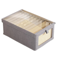 Stackable Clear Storage Bins with Lids for Closet Organization, Drawer-Style Visible Organizers for Clothes and Pants