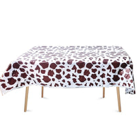 Farm Cow Theme Party Supplies Set - Tablecloth, Banner, Straws, Cutlery