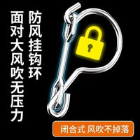 Rotating Windproof Stainless Steel S-Hook for Outdoor Hanging Baskets and Lanterns