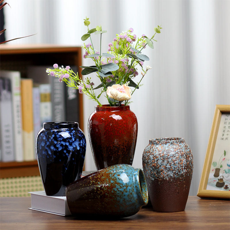 Vintage Ceramic Vase for Home Decor, Table Centerpiece, Living Room, Hydroponics, Fresh & Dried Flowers