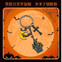 Halloween Cartoon Skull Pumpkin Ghost Keychain Bag Charm
