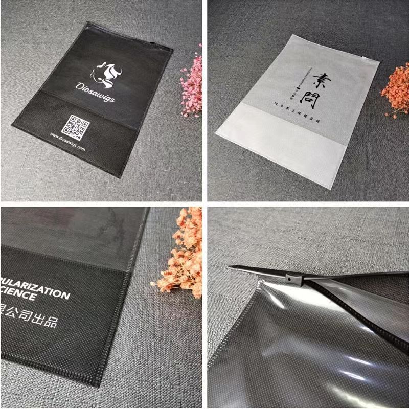 Non-Woven Zipper Garment Bags with Clear Window - 50 Pack
