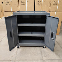 Double Door Automotive Repair Tool Cabinet Workshop Hardware Storage Mobile Drawer Cart