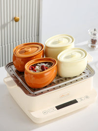 Ceramic Steaming Bowl for Rice Cooker, Stew Pot, or Egg Custard
