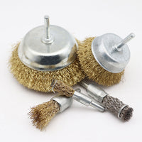 Wire Brush Wheel Set for Drill, Polishing, Rust Removal, and Woodworking