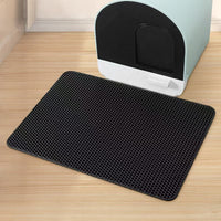 EVA Double Layer Cat Litter Mat Trapper, Washable Anti-Tracking Litter Box Mat