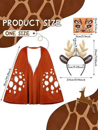 Christmas Reindeer Elf Witch Cosplay Costume Set