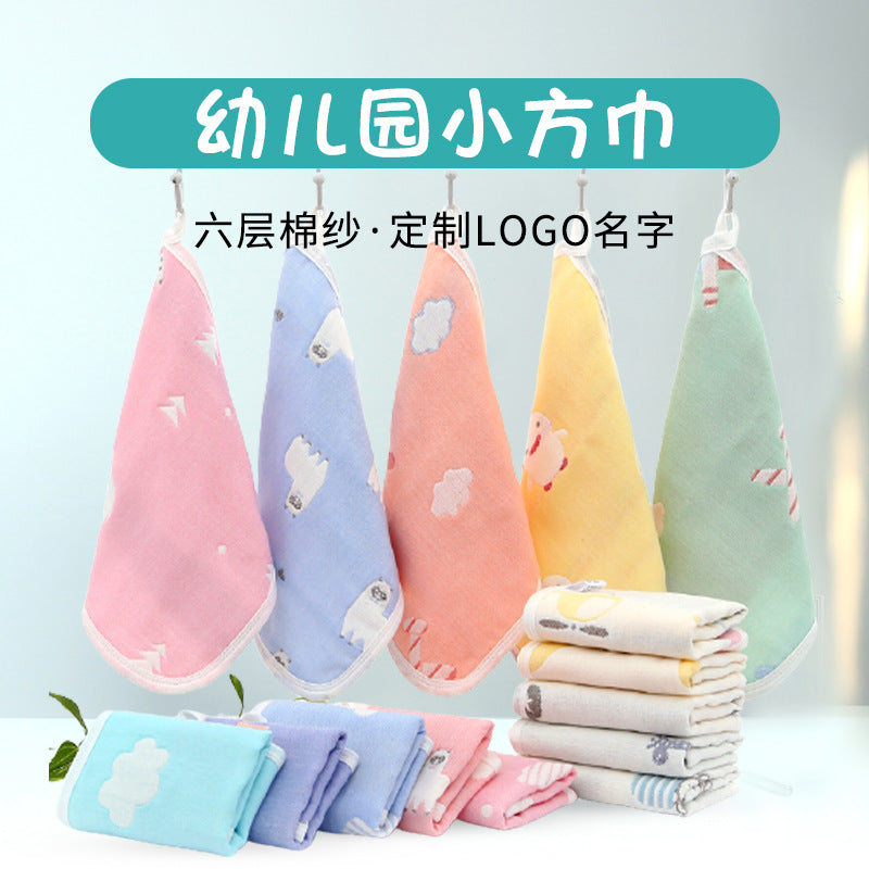 6-Layer Cotton Gauze Baby Washcloths - Absorbent & Soft Face Towels for Infants & Toddlers