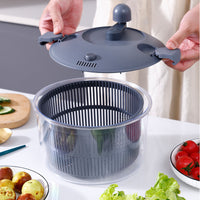 Multifunctional Vegetable Spinner and Slicer Set with Brake