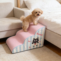 Pet Stairs for Small Dogs and Cats - Washable Ramp for Sofa and Bed Access