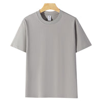 Men's 230g Cotton Knit Short Sleeve T-Shirt Summer Trendy Couple's Tee