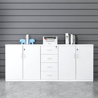 Wooden Office Storage Cabinet with Lock and Planter Top