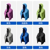 Cooling Sports Hooded Towel Poncho for Outdoor Sun Protection and Quick Drying