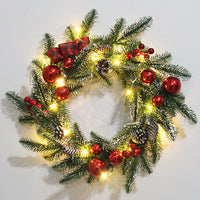 Christmas PE Rattan Wreath and Hanging Tree Decorations for Doors and Shopfronts