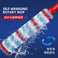Self-Wringing Spin Mop with Stainless Steel Handle for Hands-Free Cleaning