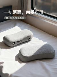 Portable Memory Foam Neck Pillow for Travel, Camping, and Office Naps with Bamboo Charcoal Infusion