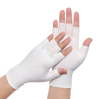 Ultra-Thin Cotton Fingerless Gloves for Women - Breathable Sun Protection for Outdoor Sports & Cycling